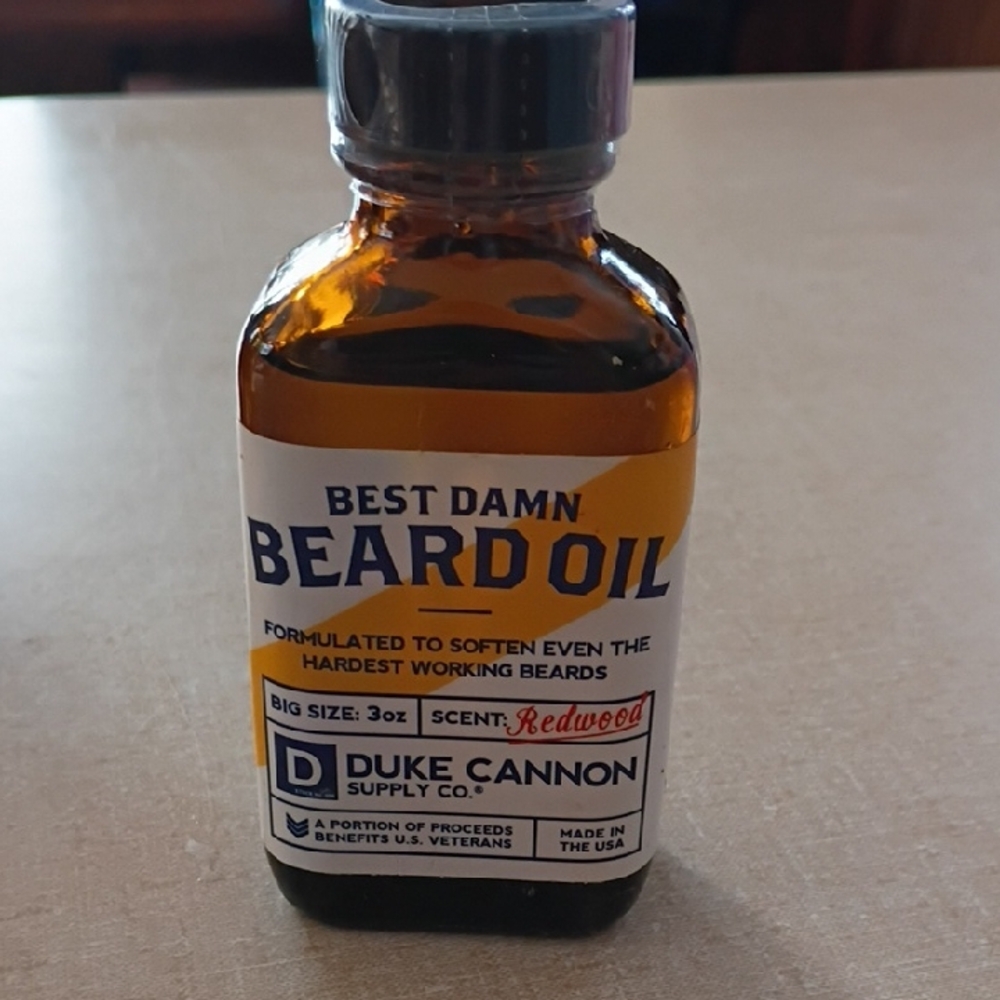 Duke Cannon Beard Oil - Redwood Scent, 3oz